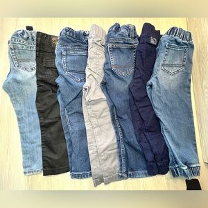 Lot of 7 Toddler Boy Pants Size 2T Cat & Jack Ben Sherman Children's Place Jeans